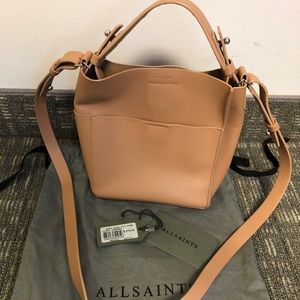 All Saints Mini Echo Calfskin North/South Tote